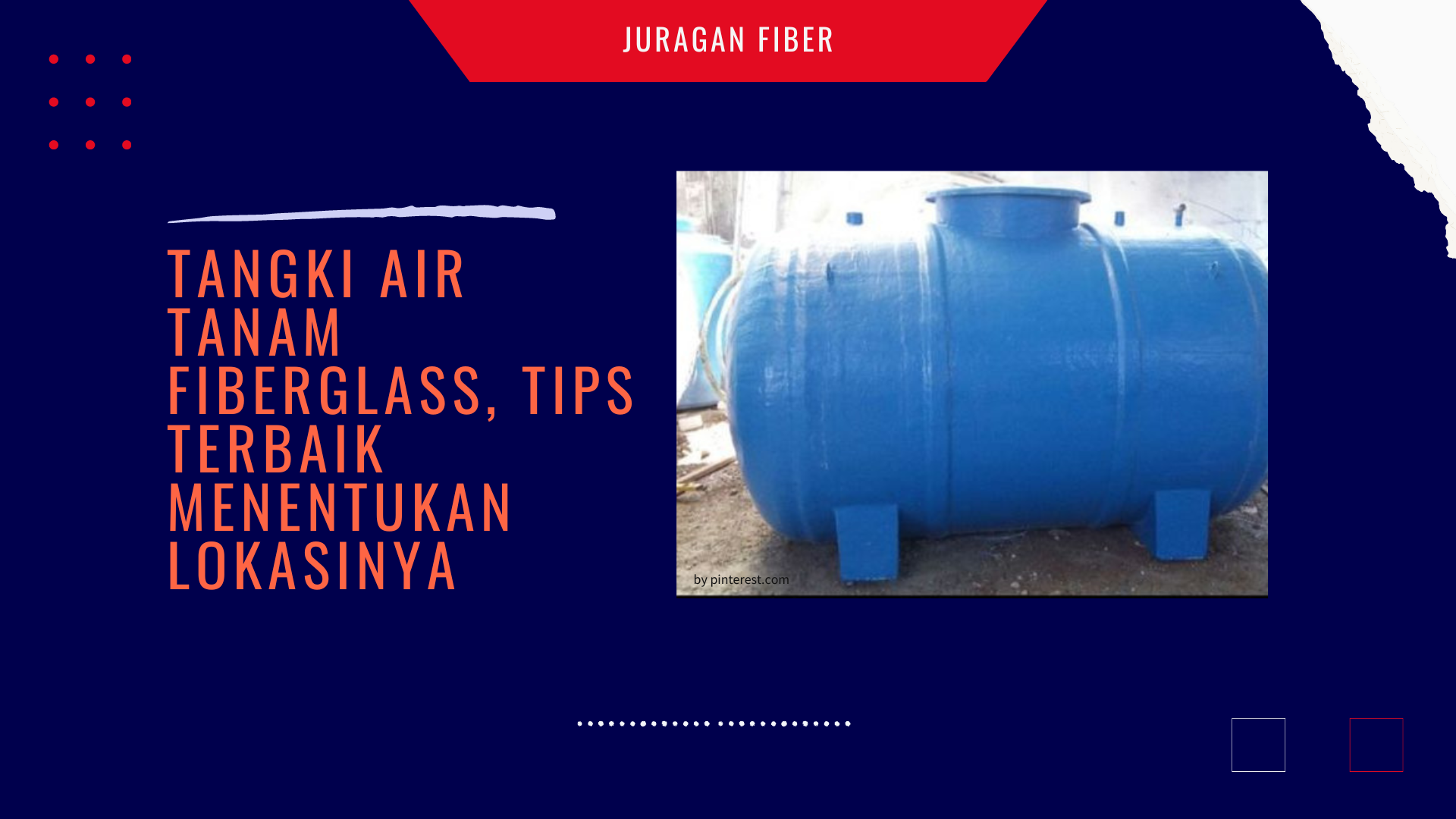 Tangki Air Tanam Fiberglass, Tips Terbaik Menentukan Lokasinya