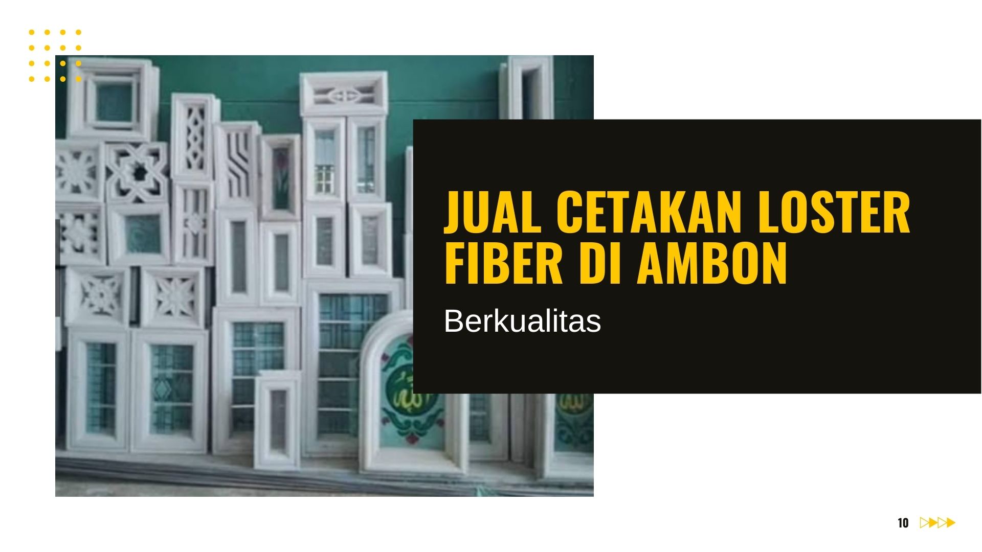 jual cetakan loster fiber di ambon